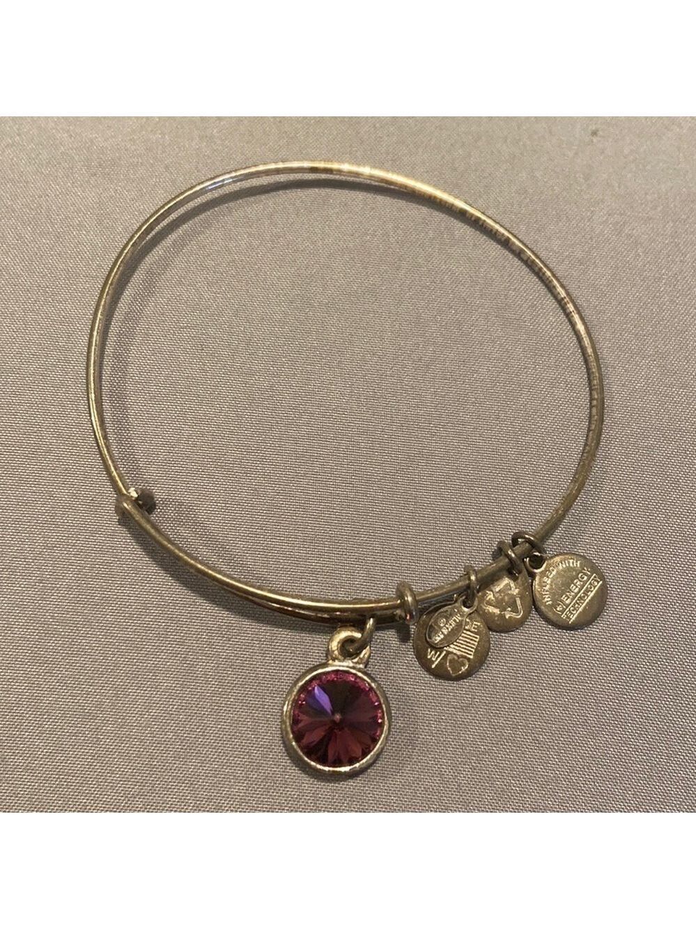 Alex and Ani February Birthstone Charm Bangle, Amethyst